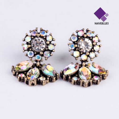 Anting Stud Desain Bunga Gaya Vintage Bohemian Untuk Wanita