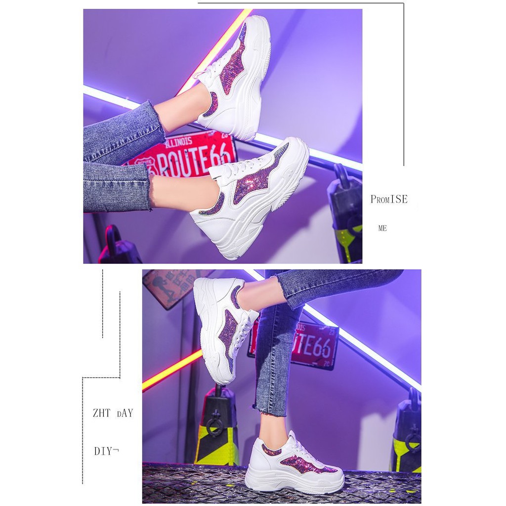 Sepatu Sneakers Wanita Import Sepatu Olahraga Wanita Sneaker putih cewek SP-023