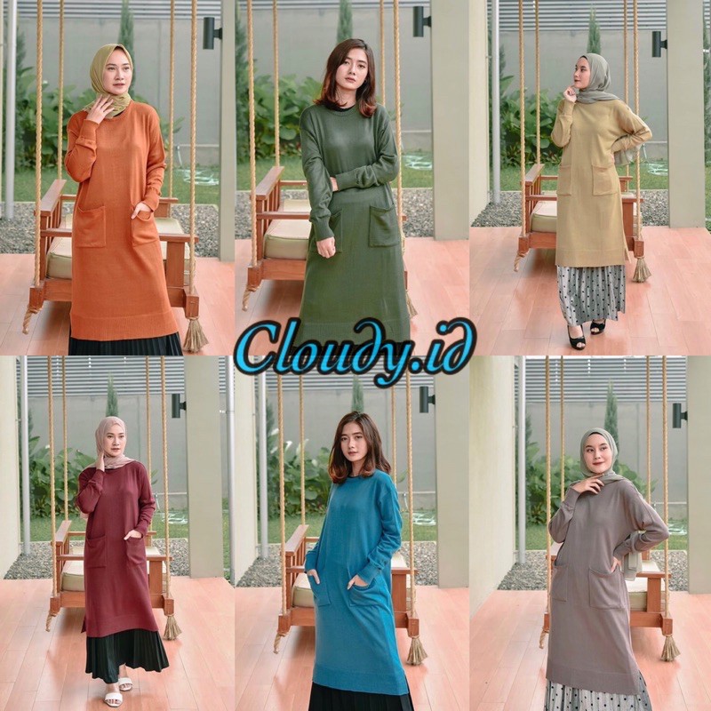 ANAYA TUNIK RAJUT - TUNIK WANITA - TUNIK RAJUT