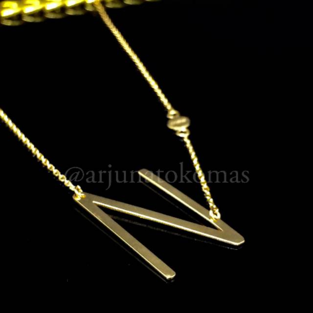 Kalung UBS X Carendelano Inisial N Gold