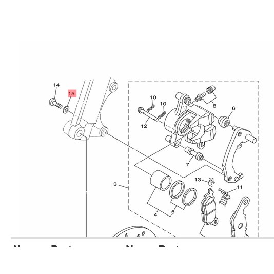 WASHER RING BAUT DUDUKAN KALIPER REM DEPAN F1ZR FIZR F1Z FIZ R SCORPIO RXKING RX KING RXS MUDA ORIGINAL YGP 92903-10200