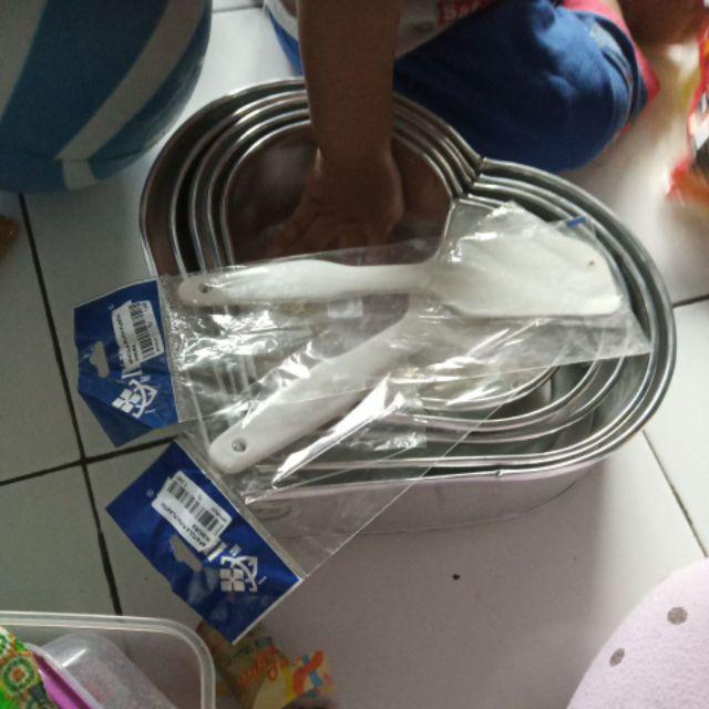 Loyang Hati Aluminium 5 Set