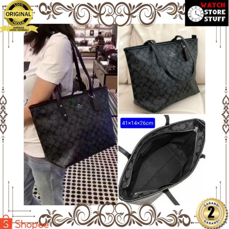 Tas Wanita Coach Tote Bag 58292 Hitam