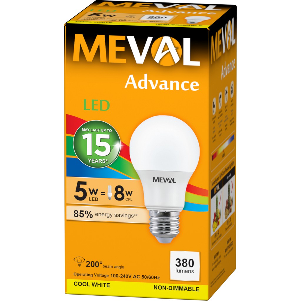 LED Bulb 5W - Cool White MEVAL