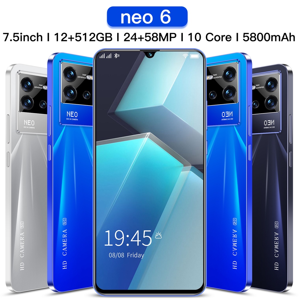 【Terbaru 2022 hp promo】Galaxy Neo6 Pro Handphone android 7.5inci 12GB + 512GB Gratis Ongkir Garasi resmi hp murah cuci gudang termurah promo Bisa COD Cicilan gaming phone