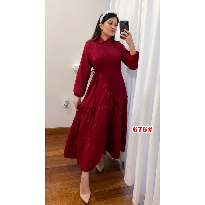 676#gamis scuba wanita// fashion wanita terbaru