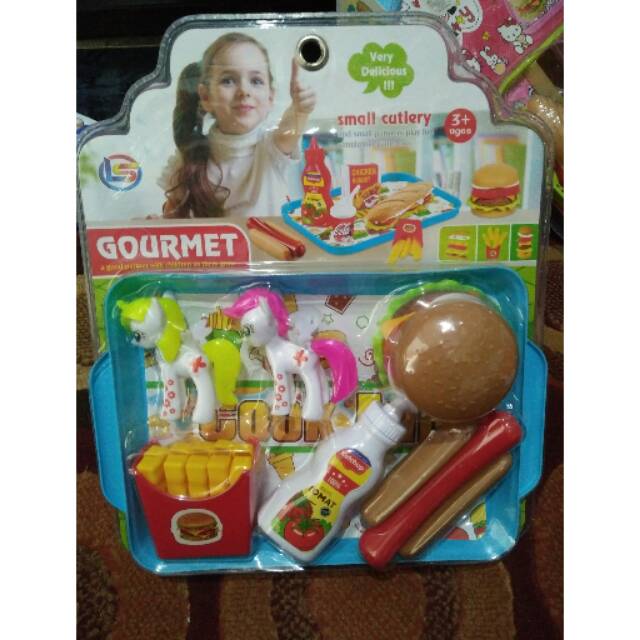 Mainan burger king kuda pony anak lucu