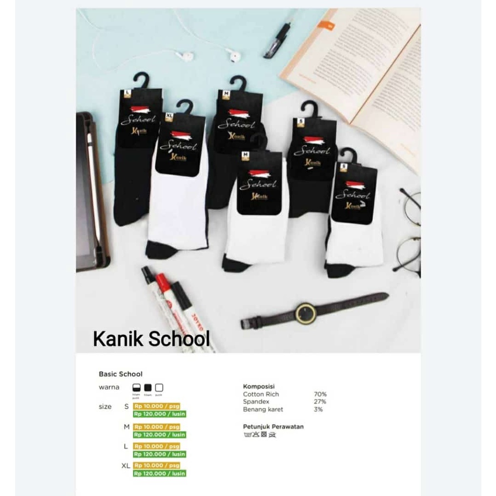 Kaos Kaki Sekolah Kanik SD SMP SMA Back To School