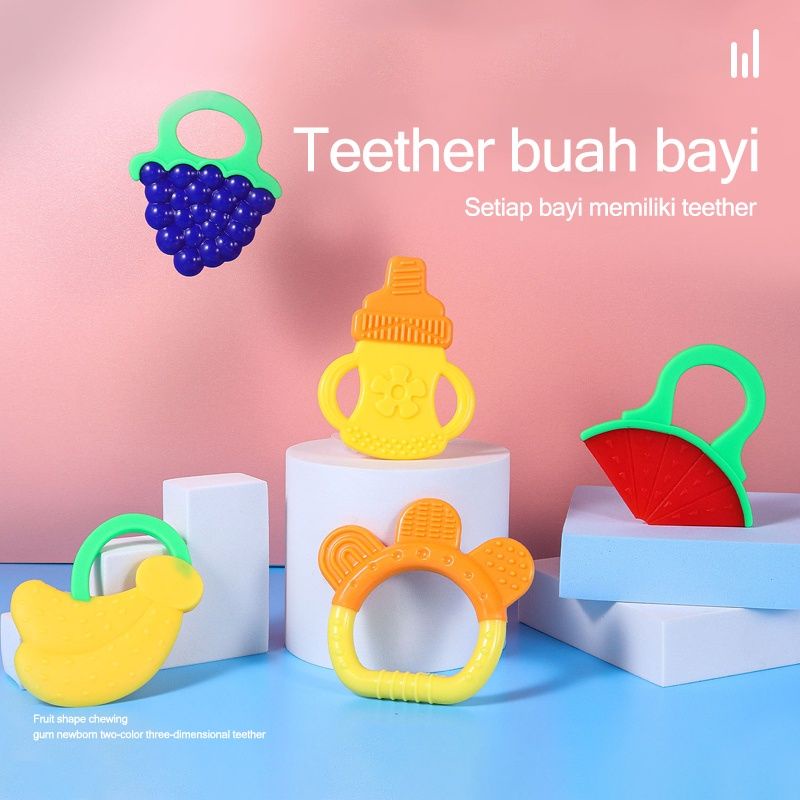 Teether silicon untuk gigitan bayi