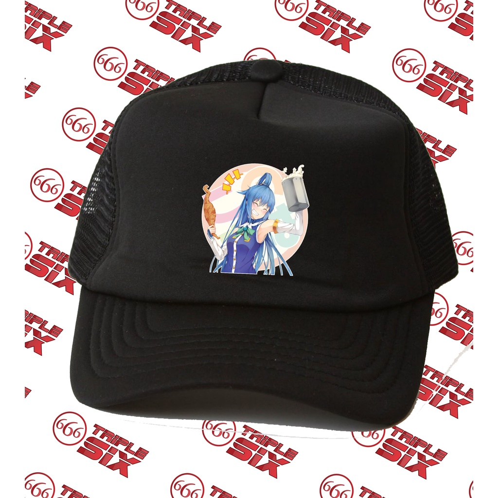 Topi Trucker Anime Konosuba Aqua waifu