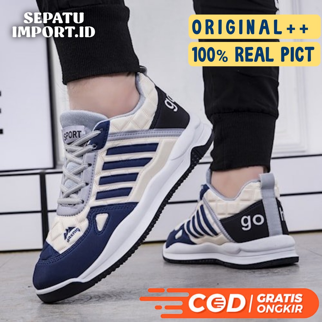 Sepatu Sneakers Pria Wanita Import gaxing pro - Cassual Shoes - Spatu Kasual Santai Keren Cewek Cowo