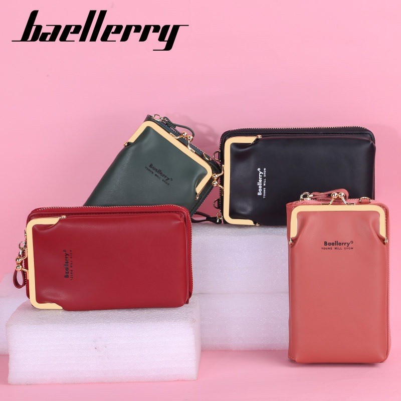 Tas Selempang Kulit Wanita Dompet Hp Cewek Multifungsi Mesenger Bag Baellerry N8101