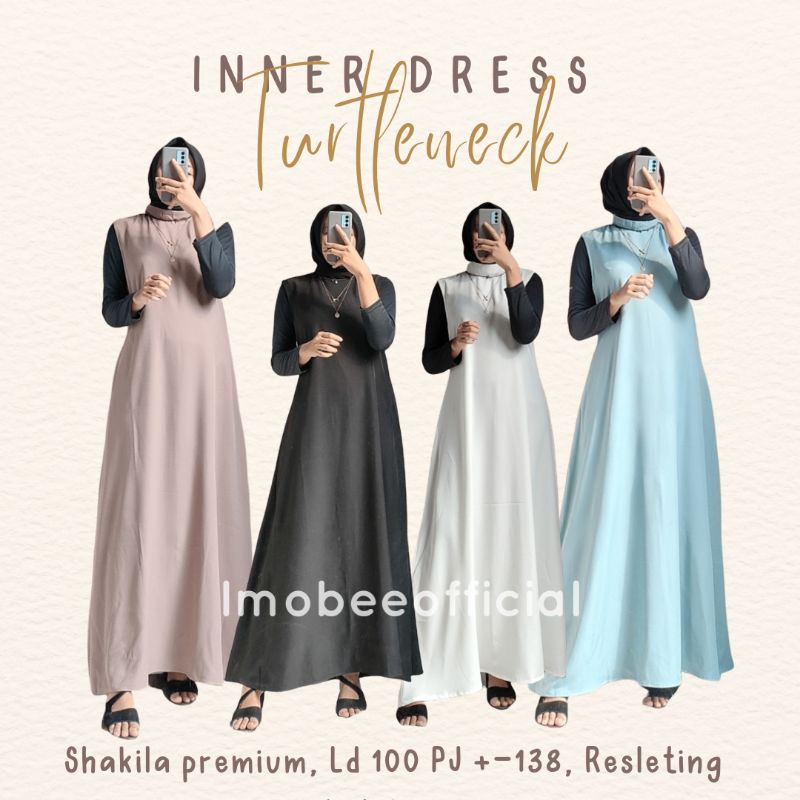 INNER DRESS TURTLENECK // MANSET DRESS KERAH TINGGI LONGSLEEVE