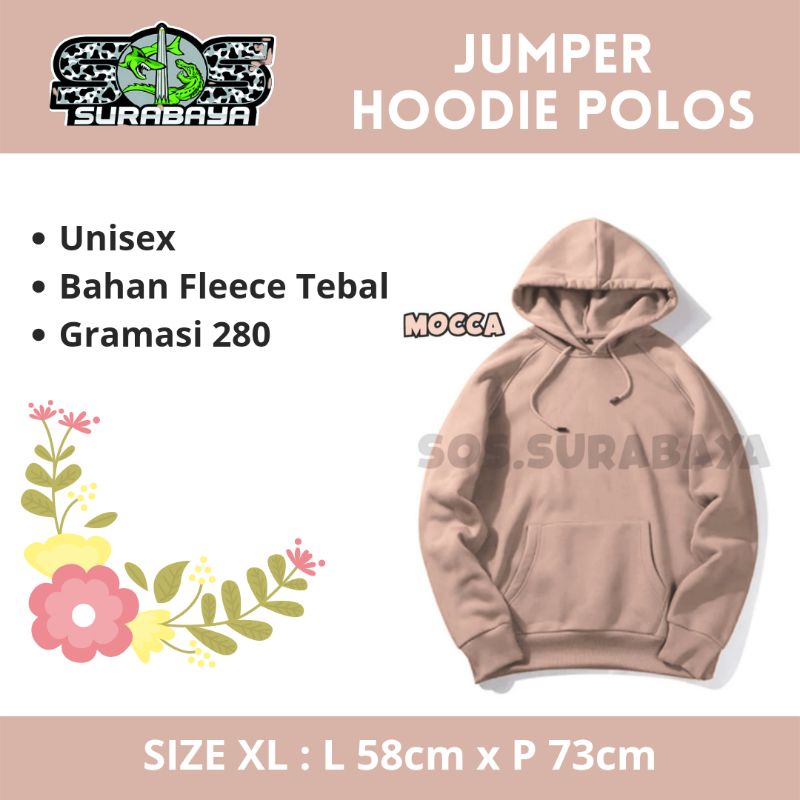 HOODIE Wanita Sweater Pria Polos Laki Laki Perempuan XL-1