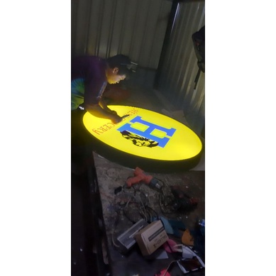neon box bulat 80cm x 1 sisi