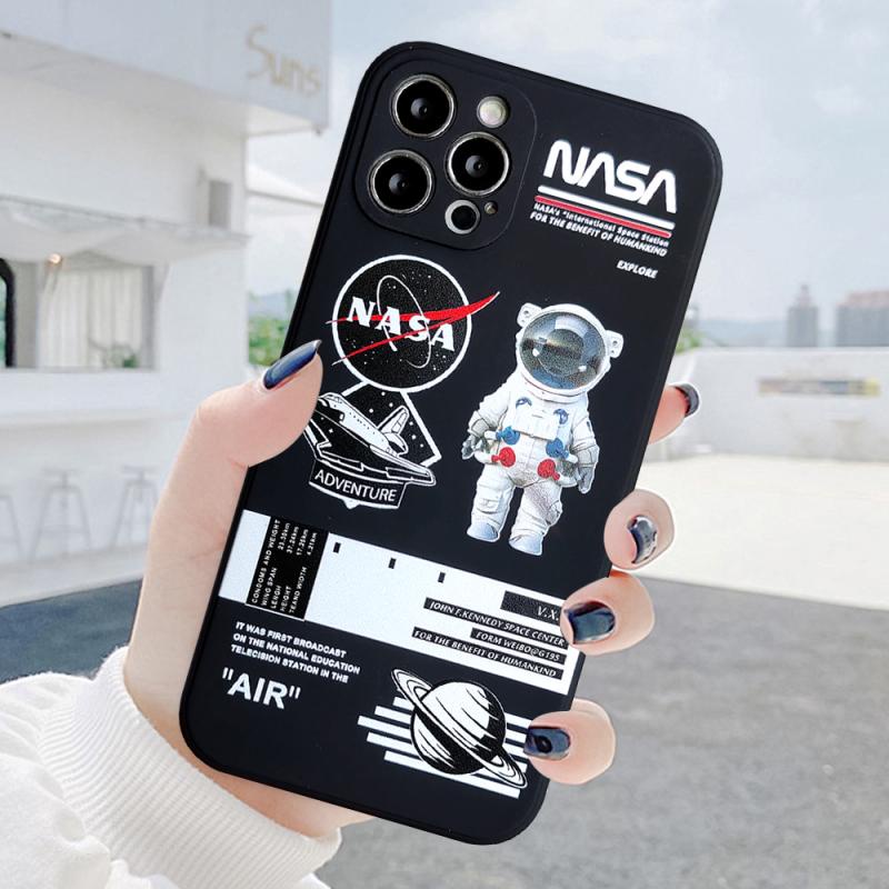 Soft Case Tpu Motif NASA Untuk iPhone 7 8 6 6s plus 11 XR X XS max 13 12 pro max SE 2020