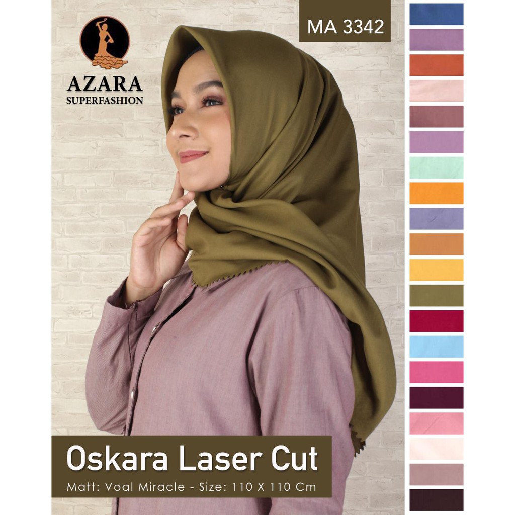 Azara Jilbab Segi Empat Voal Oskara Laser