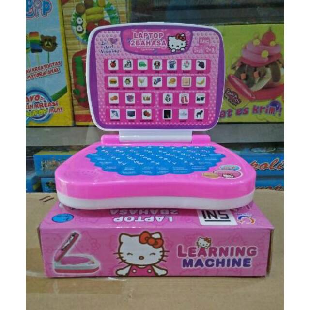 Mainan Edukasi Model Laptop 2 Bahasa Hello Kitty