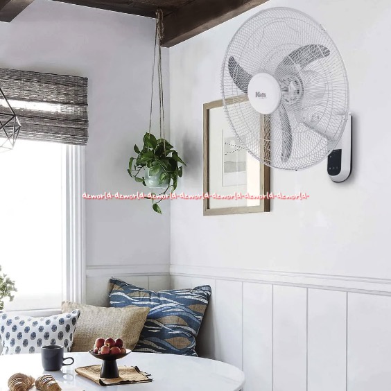 Krisbow Wall Fan White 45cm Kipas Angin Dinding Digital Pakai Remote Warna Putih Kris Bow Kipas Bisa Swing Kiri Kanan Wallfan 18 inch