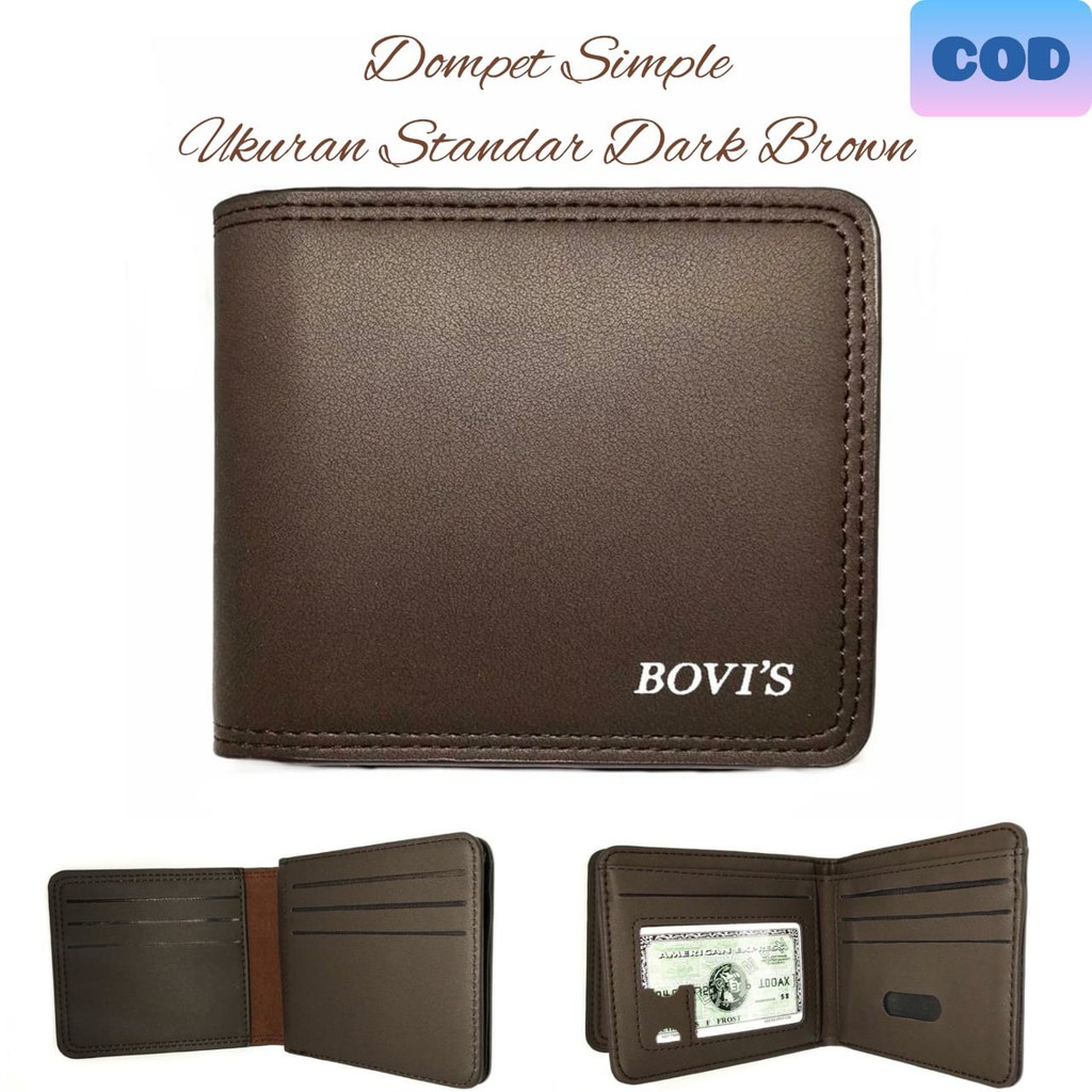 Dompet Pria Dompet Laki2 Dompet Mini Model Simple dan Polos Bahan PU Leather Brudu