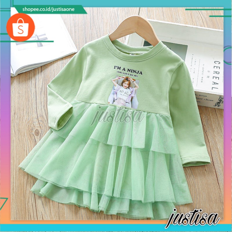 Promo !! Dress Anak Perempuan / Dress im a ninja ukuran 2-3tahun / Pakaian  dress Anak Import