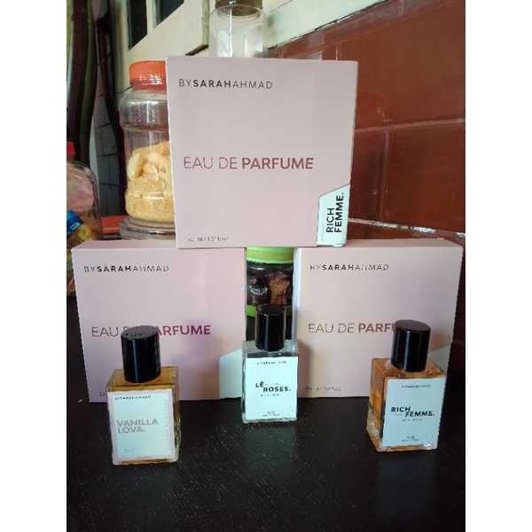 PARFUM BY SARAH AHMAD / EAU DE PARFUME / RICH FEMME / VANILLA LOVA / LE ROSES