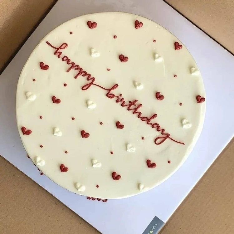 

Korean Style Buttercream Cake - Cake Kekinian ala Korea - Kue Ulang Tahun Murah Bogor - Birthday Cake Simple Elegan Enak Bogor