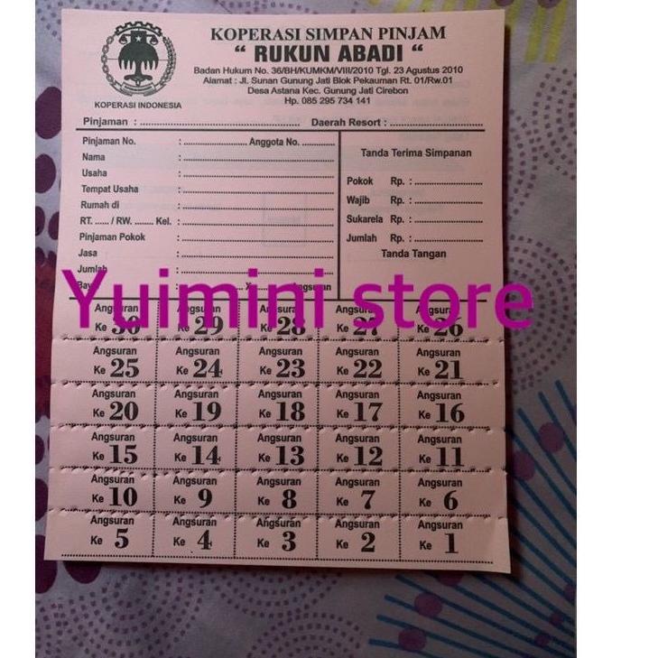 

Siap Kirim.. Promise kertas angsuran koperasi praktis tinggal sobek ga perlu ribet catat isi 50 lembar
