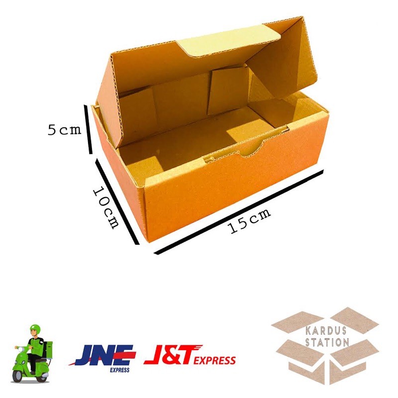 

kardus die cut polos ukuran 15x10x5 cm