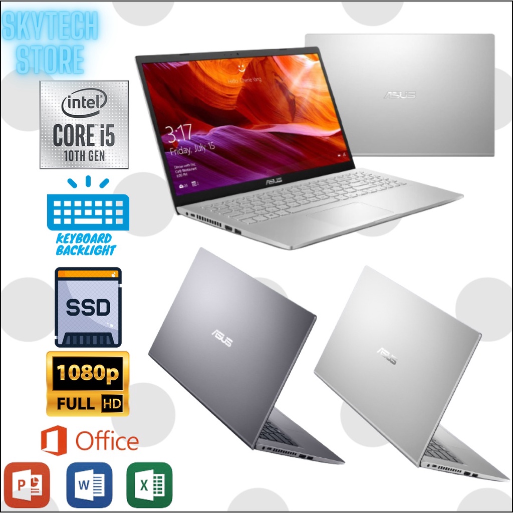 ASUS VIVOBOOK A516JP INTEL CORE i5 1035G1 RAM8GB SSD256GB+HDD1TB NVIDIA MX330 FHD IPS WIN 10 &amp; OHS 2019