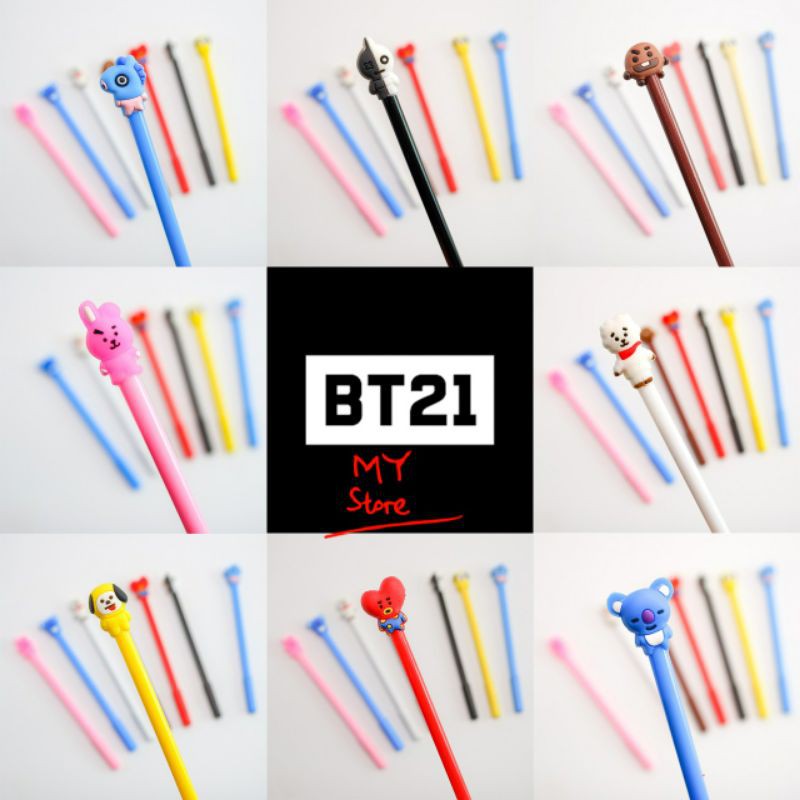 

Pen Pena BTS BT21 Bolpen Pulpen Gelpen Korea Kpop Bantan Army Karakter Lucu Unik Murah Berkualitas