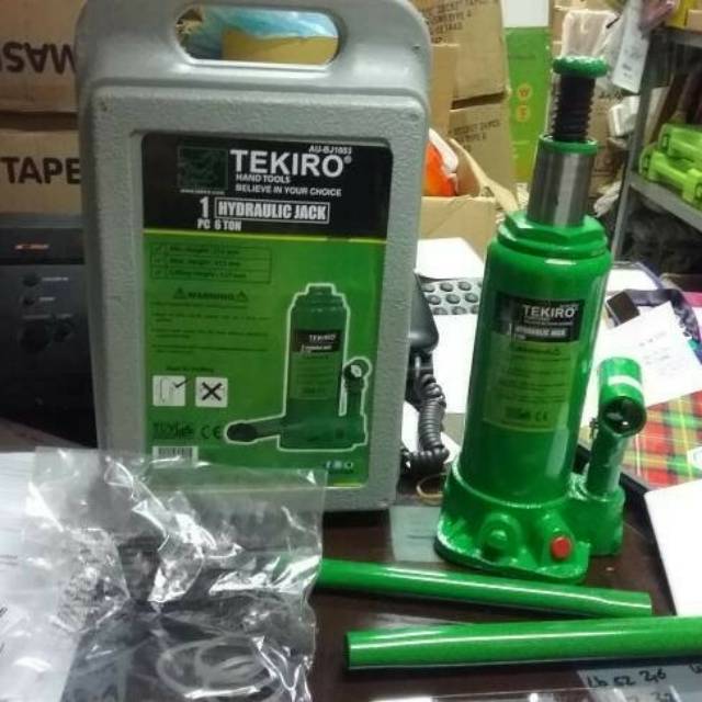 DONGKRAK BOTOL TEKIRO 6 TON HYDRAULIC JACK TEKIRO 6T DONGKRAK MOBIL