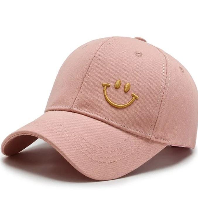 Topi Baseball dewasa Bordir Smile