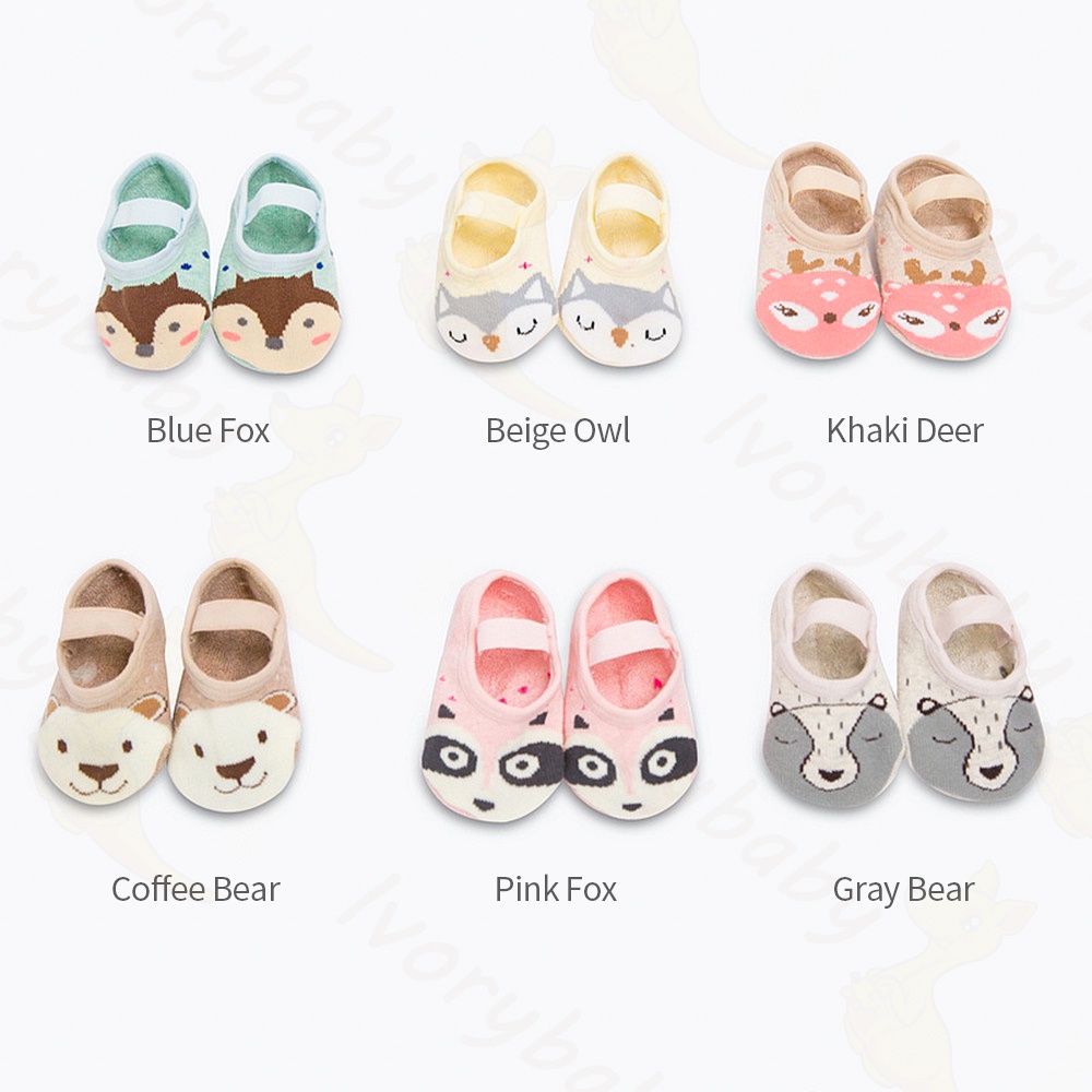 Ivorybaby Kaos kaki pendek anak bahan katun kaus kaki bayi lucu satwa