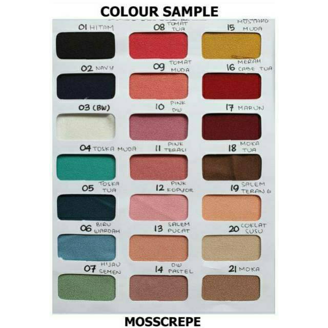 [Bisa COD] Kain bahan moscrepe 1/2 meter