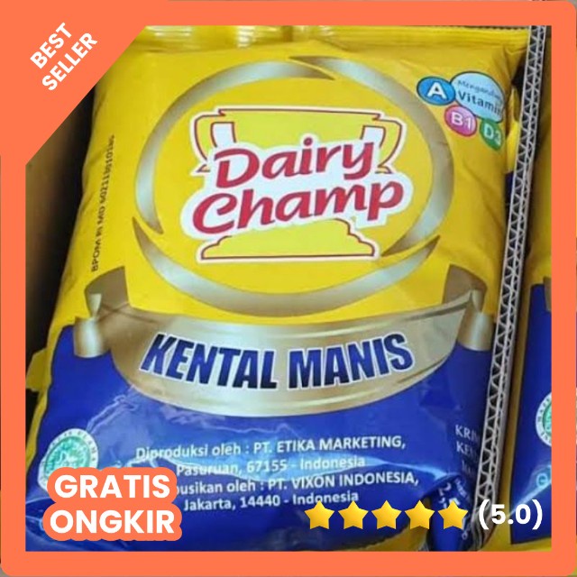 

Susu kental manis dairy champ kemasan pouch 2,5 kg