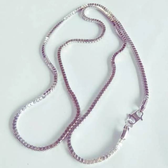 Kalung itali silver titanium