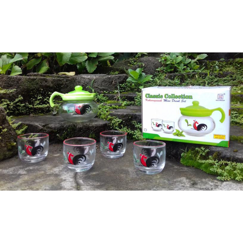 Hampers Souvenir Pitcher Kaca Murah Teko Set Cofee Kado Murah Drink Set Teapot Set Classic2 Alat Min