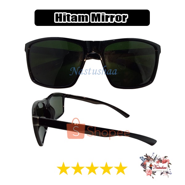 Kacamata Hitam Pria / Wanita Lensa Anti Uv400 Untuk Outdoor / Olahraga / Bersepeda / Lari  Kaca Mata Sport Kotak Anti Silau Trendy Sunglasses