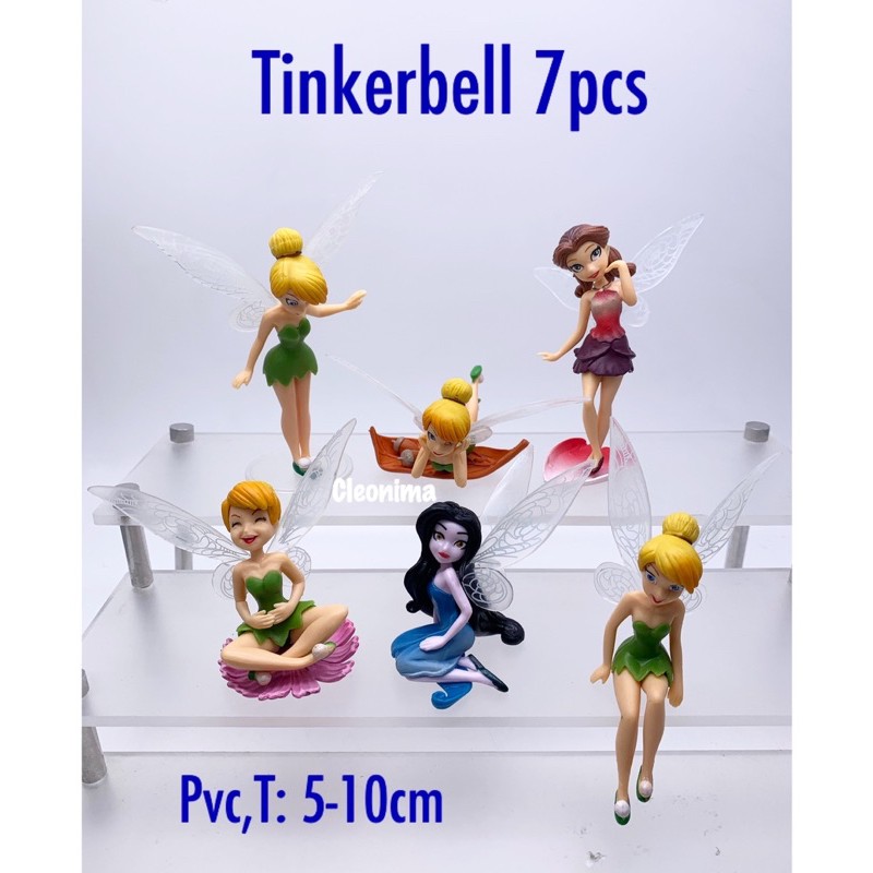 Figure/Topper Kue/Mainan Anak Tinkerbell 7pcs