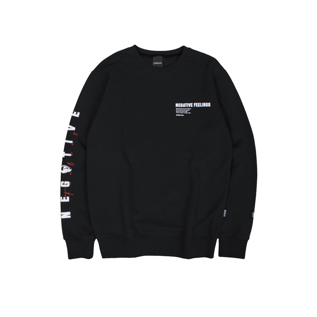 Sweater Dobujack Negative Black Edition Crewneck Dobujack Evacuation / Jaket Coach