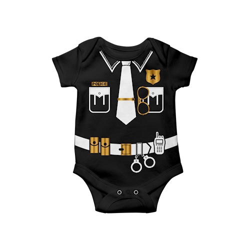 Baju Bayi Laki Laki 0 6 Bulan - Jumper Bayi - Jumpsuit Bayi Karakter Polisi Luar Negeri Newborn