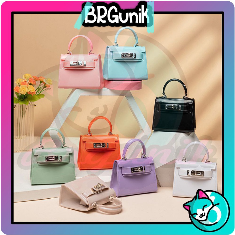 BRGUNIK Tas Mini Jelly Fashion Import Selempang Tas Mini Rubber Fashion WD013