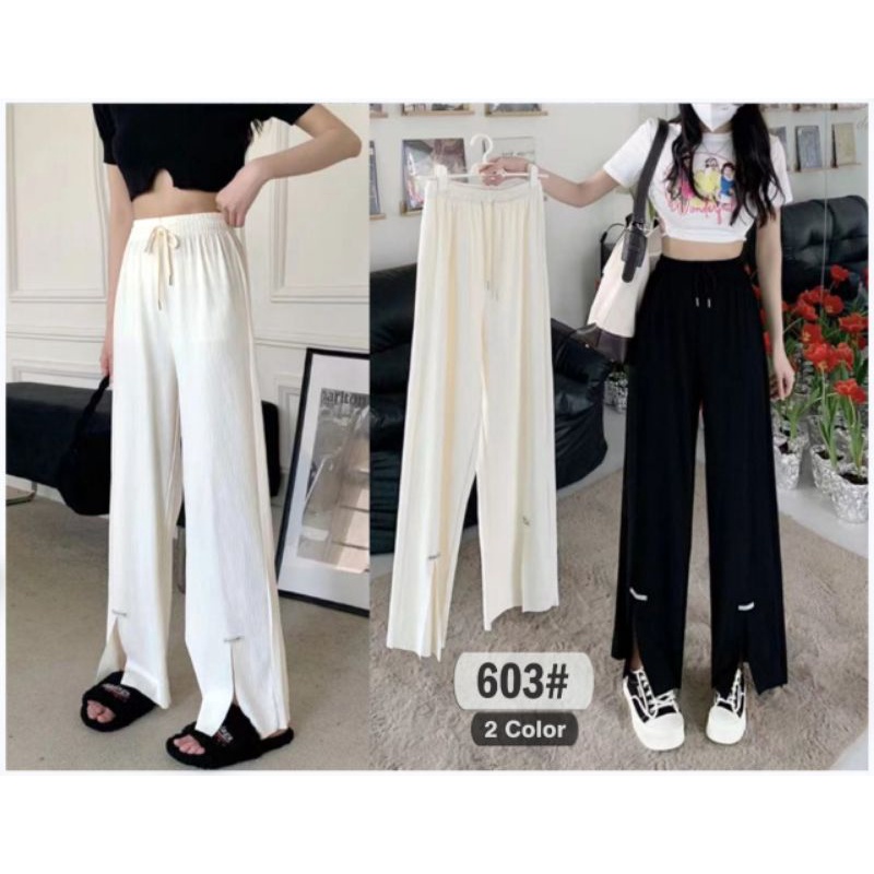 E274 - NEW Celana Kulot Knit model belah kaki Fashion Style