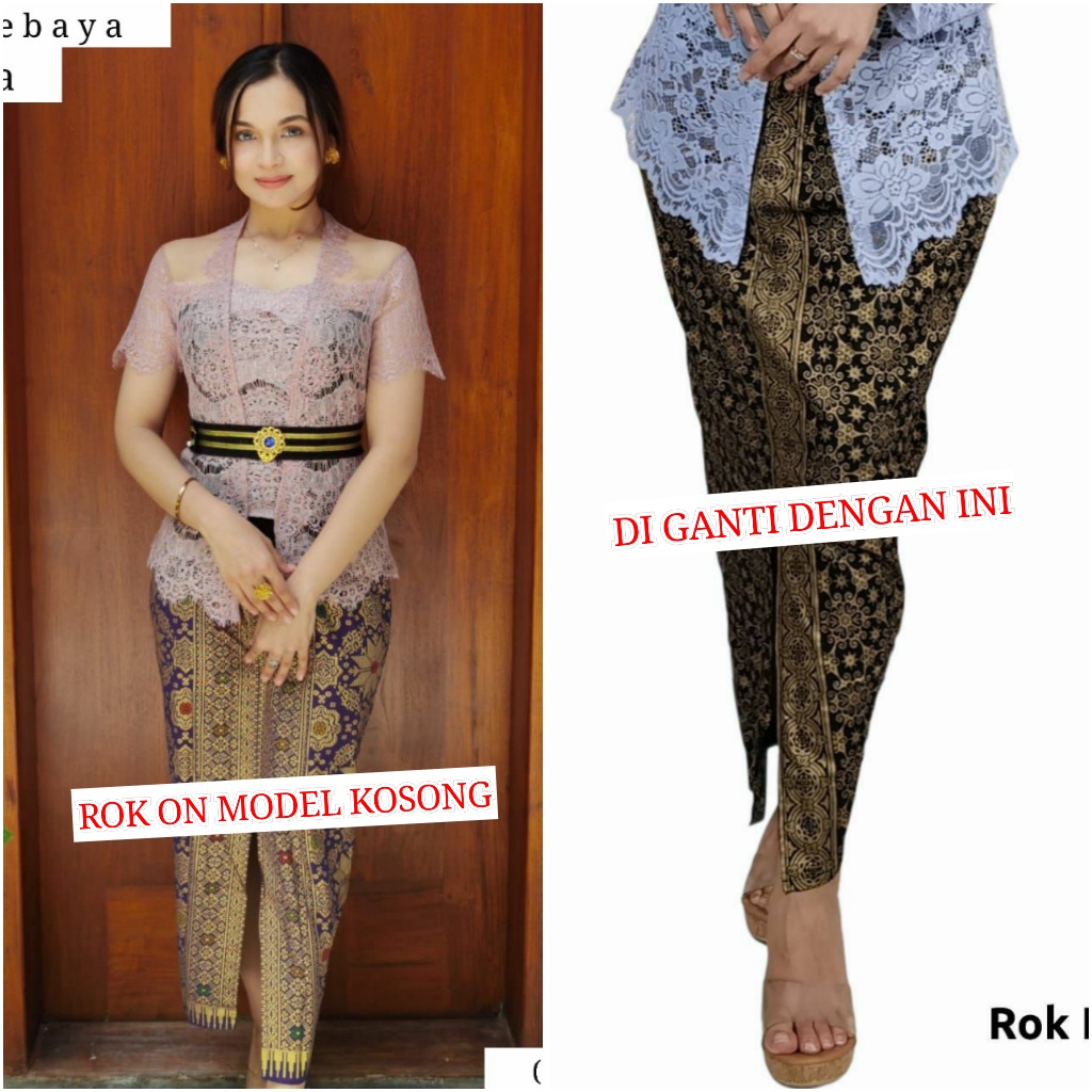 setelan kebaya bali brokat rang rang modifikasi tasya kebaya modern wisuda pesta-pink violet