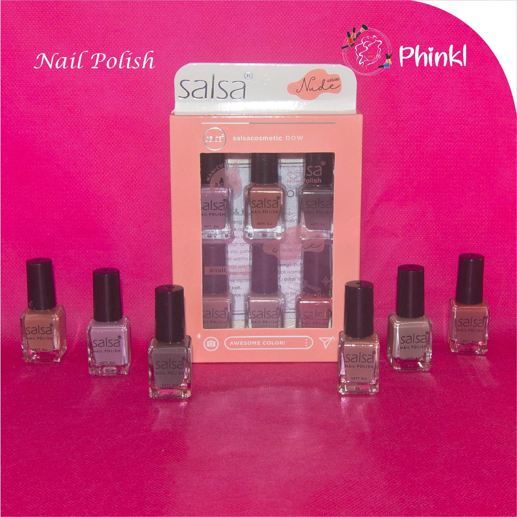 `ღ´ PHINKL `ღ´ (Isi 6) ░s░a░l░s░a░ Salsa kutek set box warna nude kulit natural