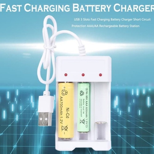 Charger USB 3 Slot Usb AA & AA