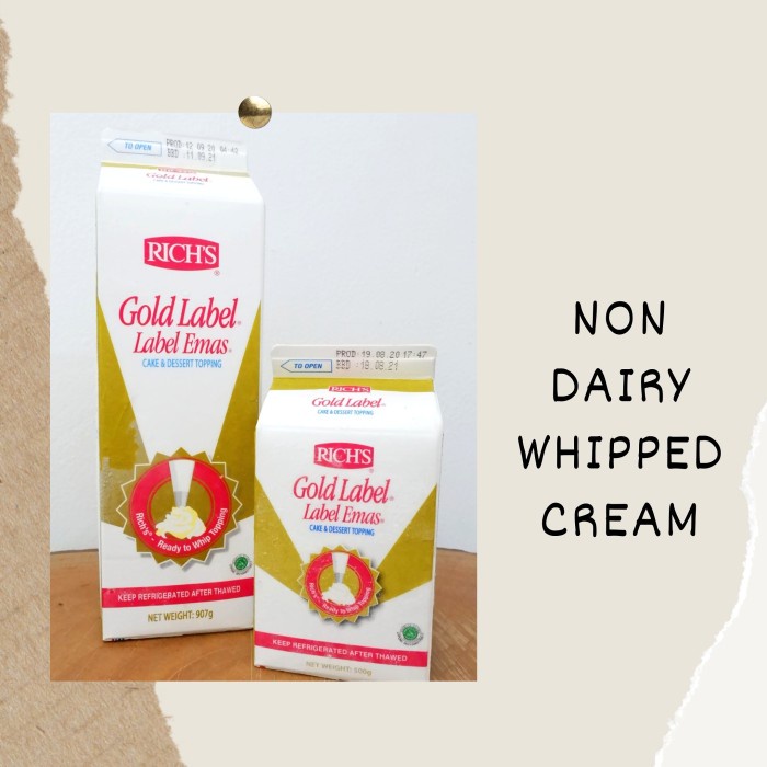 

Krim- Rich'S Gold Label 907 Whipping Cream / Non Dairy Whipped Cream -Krim.