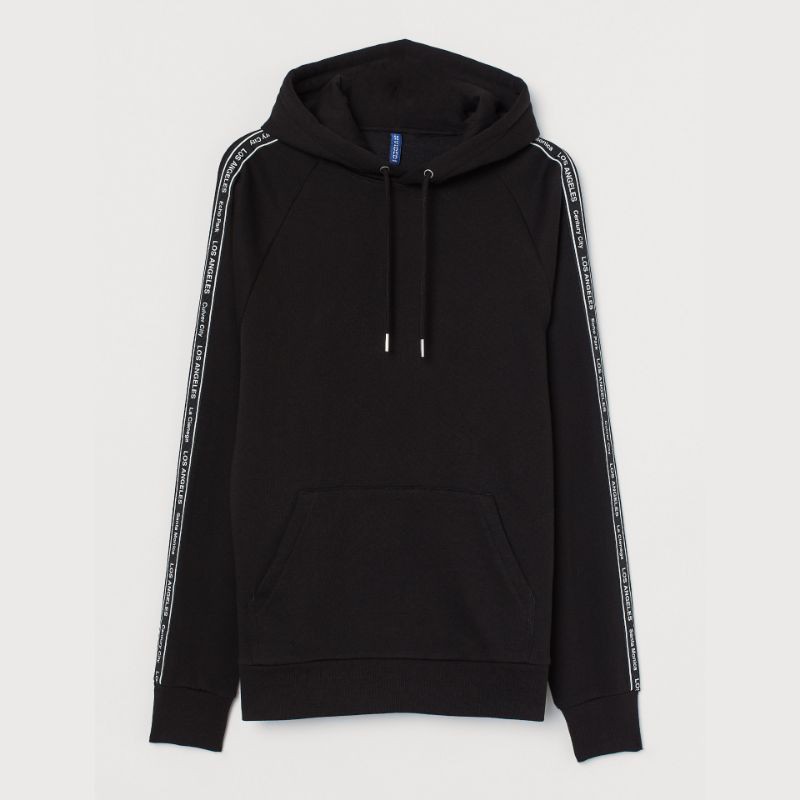 H&M LOS ANGELES BLACK HOODIE | Shopee Indonesia