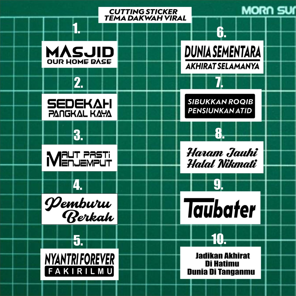 Cutting Stiker Tema Dakwah Viral | Stiker Premium motor